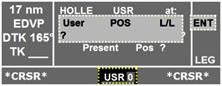Waypoint-Seite USR zur Eingabe der Kennung des WPTs