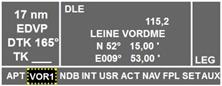 GPS-Seite zeigt Frequenz und Koordinaten des Referenz-WPTs